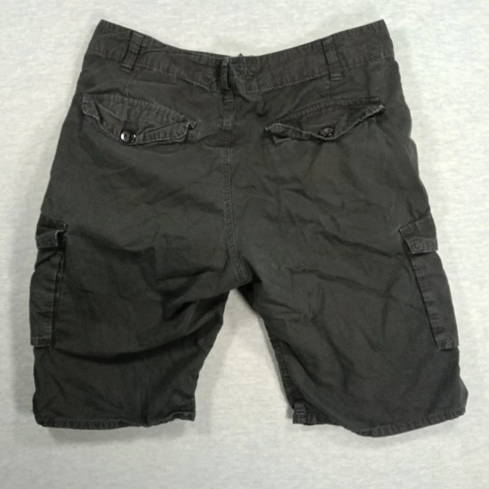 Rocawear Mens Black Cargo Shorts Size 34 Cotton Relaxed Fit Streetwear Y2K